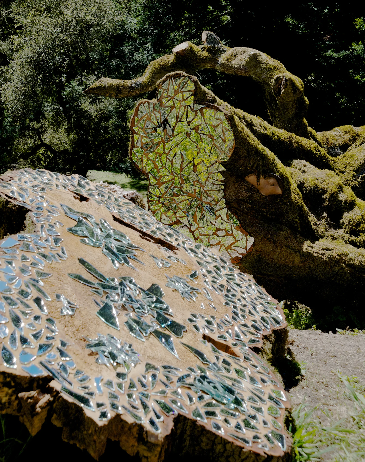 After the Celestial Axe — a discontinuous surface of fragmented mirrors