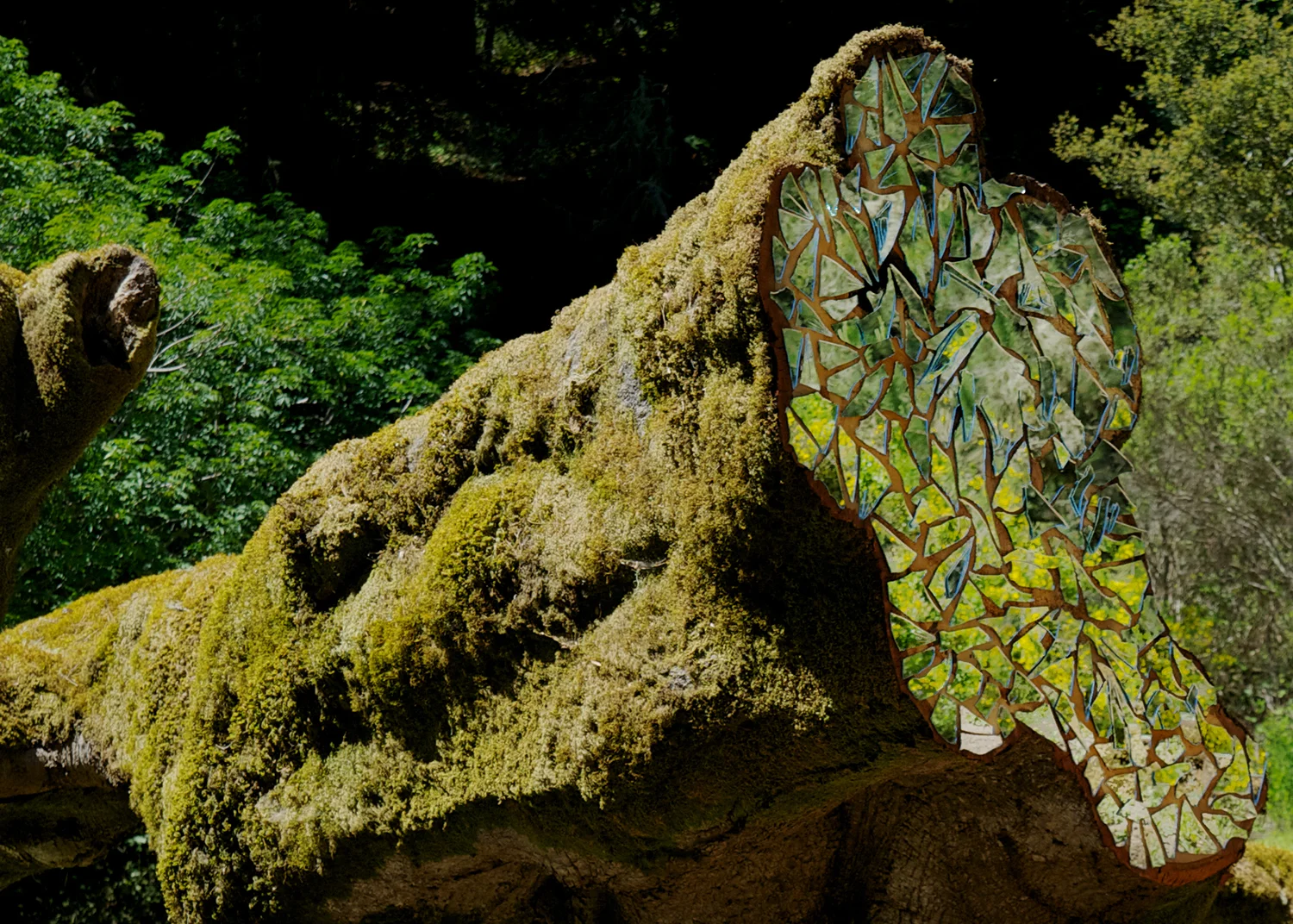 After the Celestial Axe — the sculpture among the trees