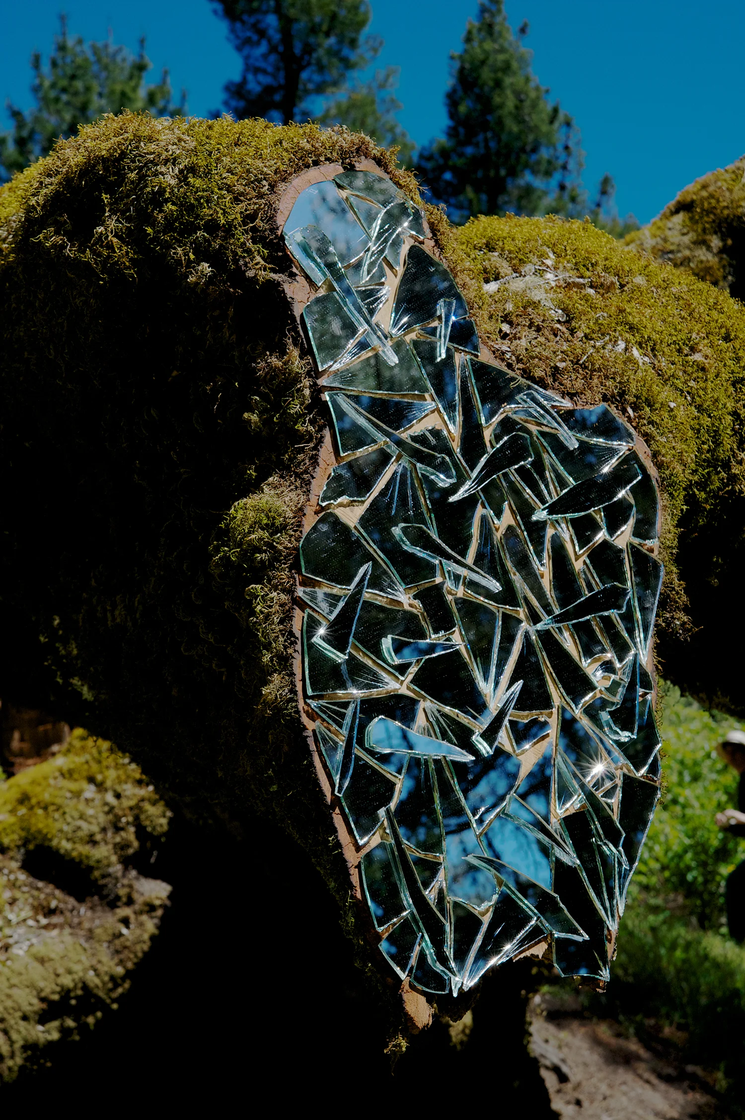 After the Celestial Axe — detail of the layered mirror fragments