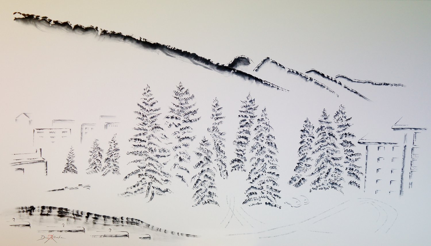 Davos Snow: Concerto Grosso in C# Minor — Allegro–Largo–Allegro (view from my hotel)