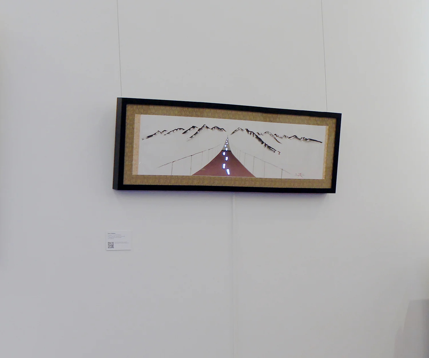 Footsteps in the Snow at Drue's solo exhibition in Davos