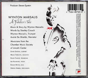 Wynton Marsalis, A Fiddler's Tale  Back CD Cover