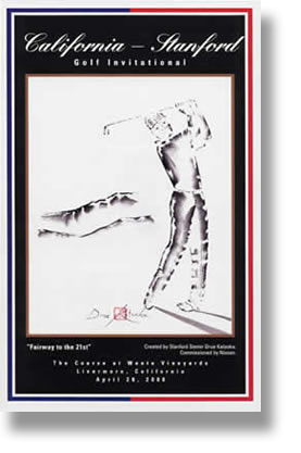 Print for the Cal - Stanford Golf Invitational, 2000  Commissioned by Stanford Athletic Department