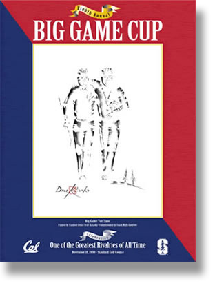 Golf Print for the 8th Annual Big Game Cup  Commissioned by Stanford Athletic Department