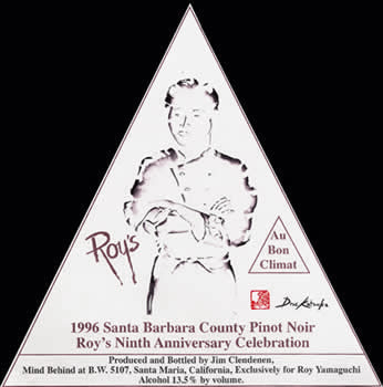 Au Bon Climat Chardonnay  Chef Roy Yamaguchi Wine Label