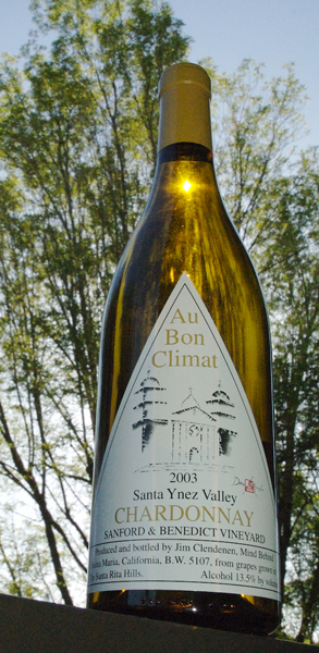Au Bon Climat Santa Barbara Mission Chardonnay  Wine Label