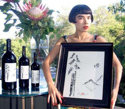 Au Bon Climat Cabernet for Tom Black  Wine Label