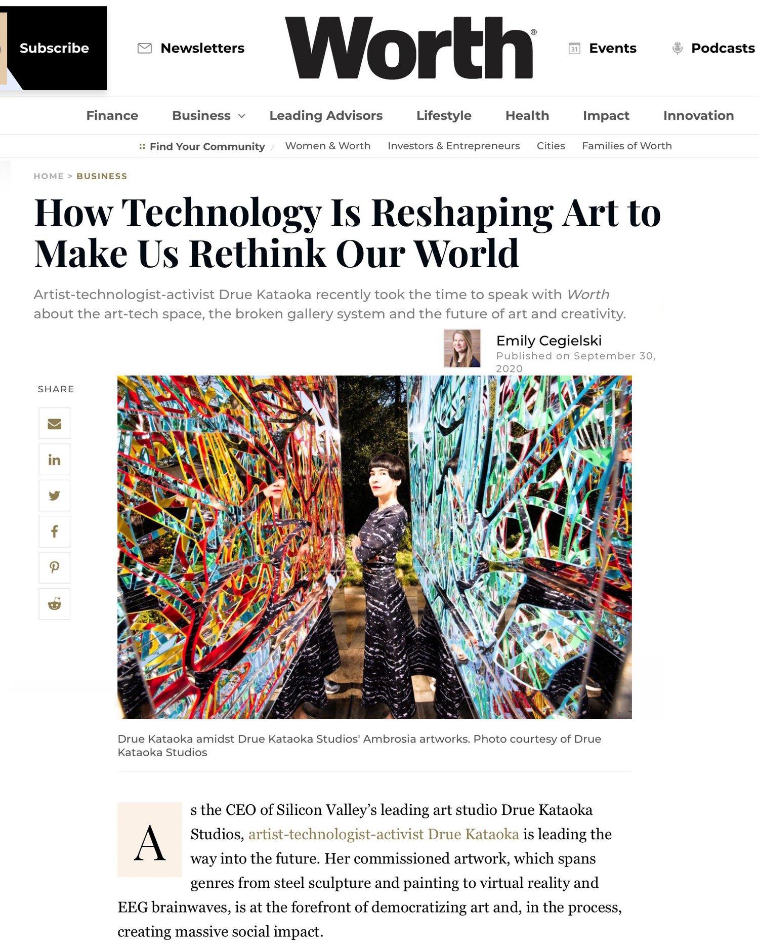 WORTH Magazine: How Technology Is Reshaping Art to Make Us Rethink Our World