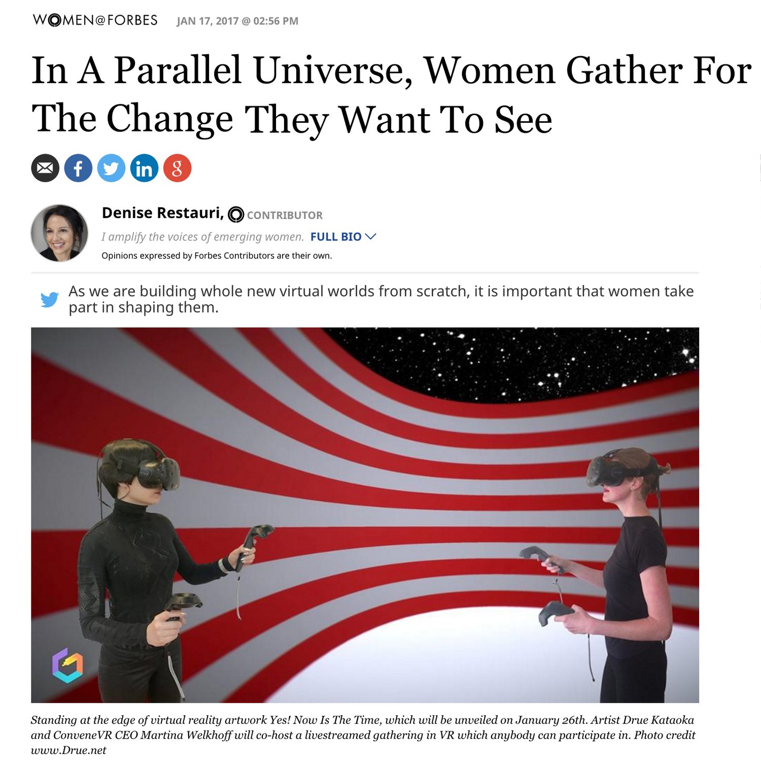 FORBES: In A Parallel Universe, Women Gather For The Change They Want To See