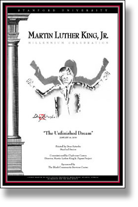 Portrait of Martin Luther King, Jr.  Commissioned by Dr. Clayborne Carson