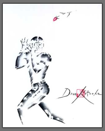 Football Painting  "Stanford at the Rose Ball 2000: Cardinal Rose"
