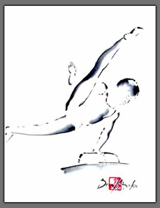 Gymnastics Painting  "Horsin' Around"