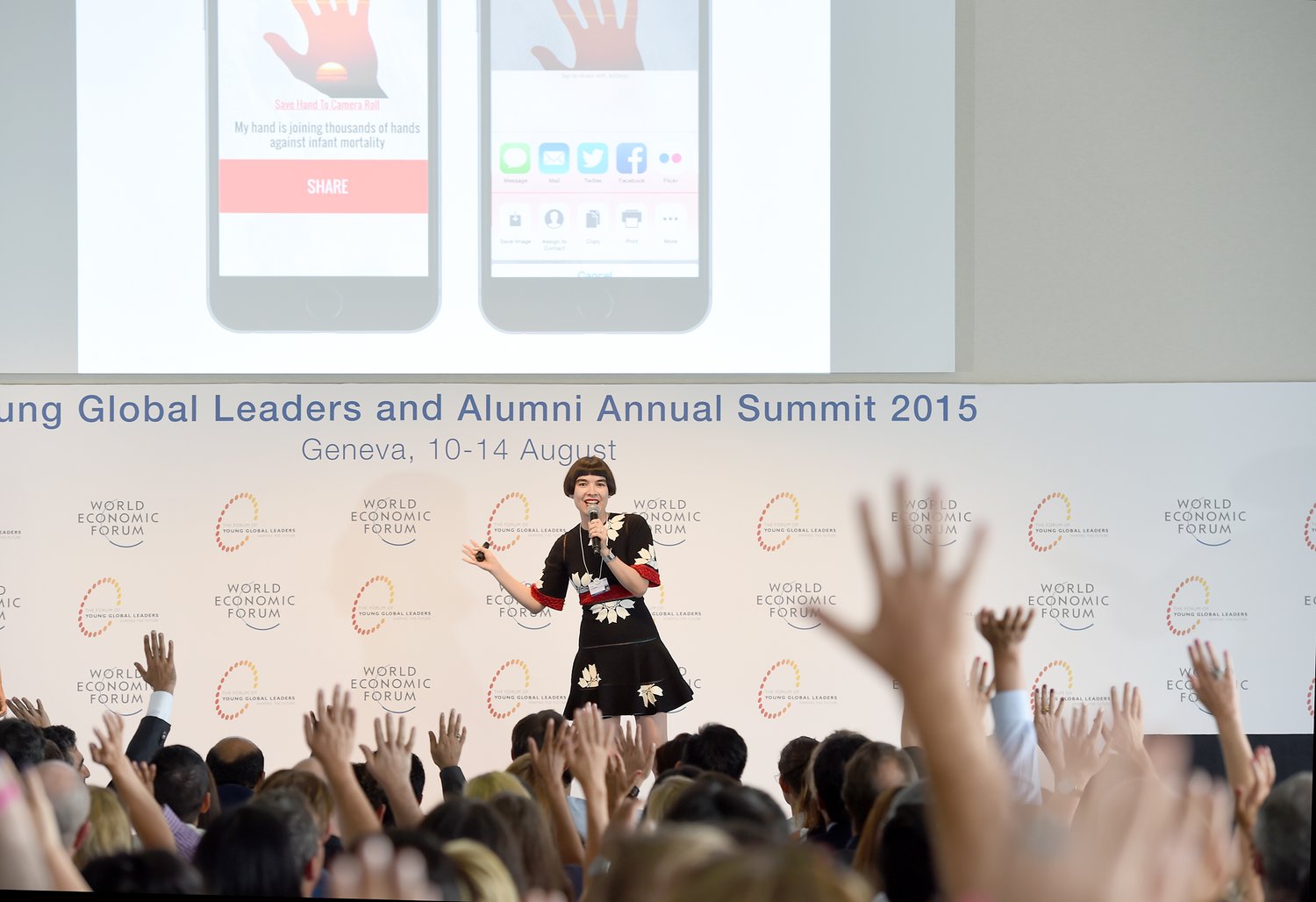 At the global launch in Geneva with 600 leaders